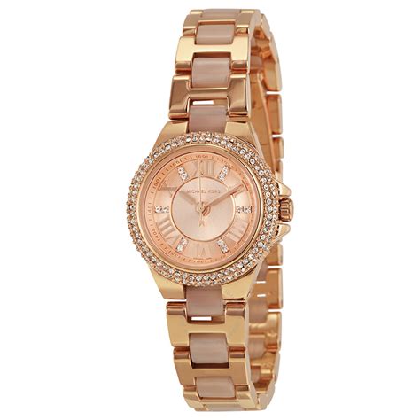 Michael Kors Petite Camille Rose Dial Ladies Watch MK4292